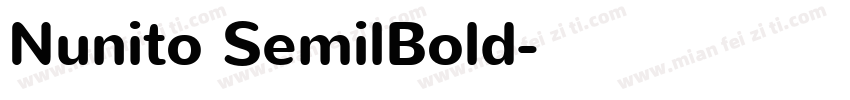 Nunito SemilBold字体转换